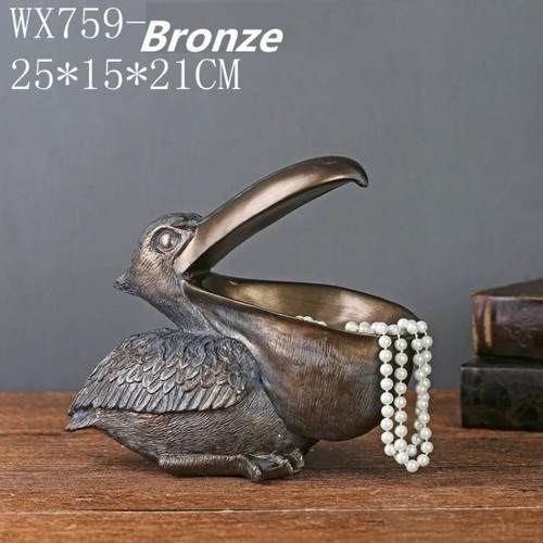 Large mouthed pelican resin - pelican,